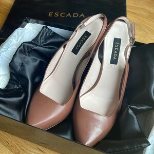 Escada Brown Heels. Photos are not edited or Filtered. Never worn outside.